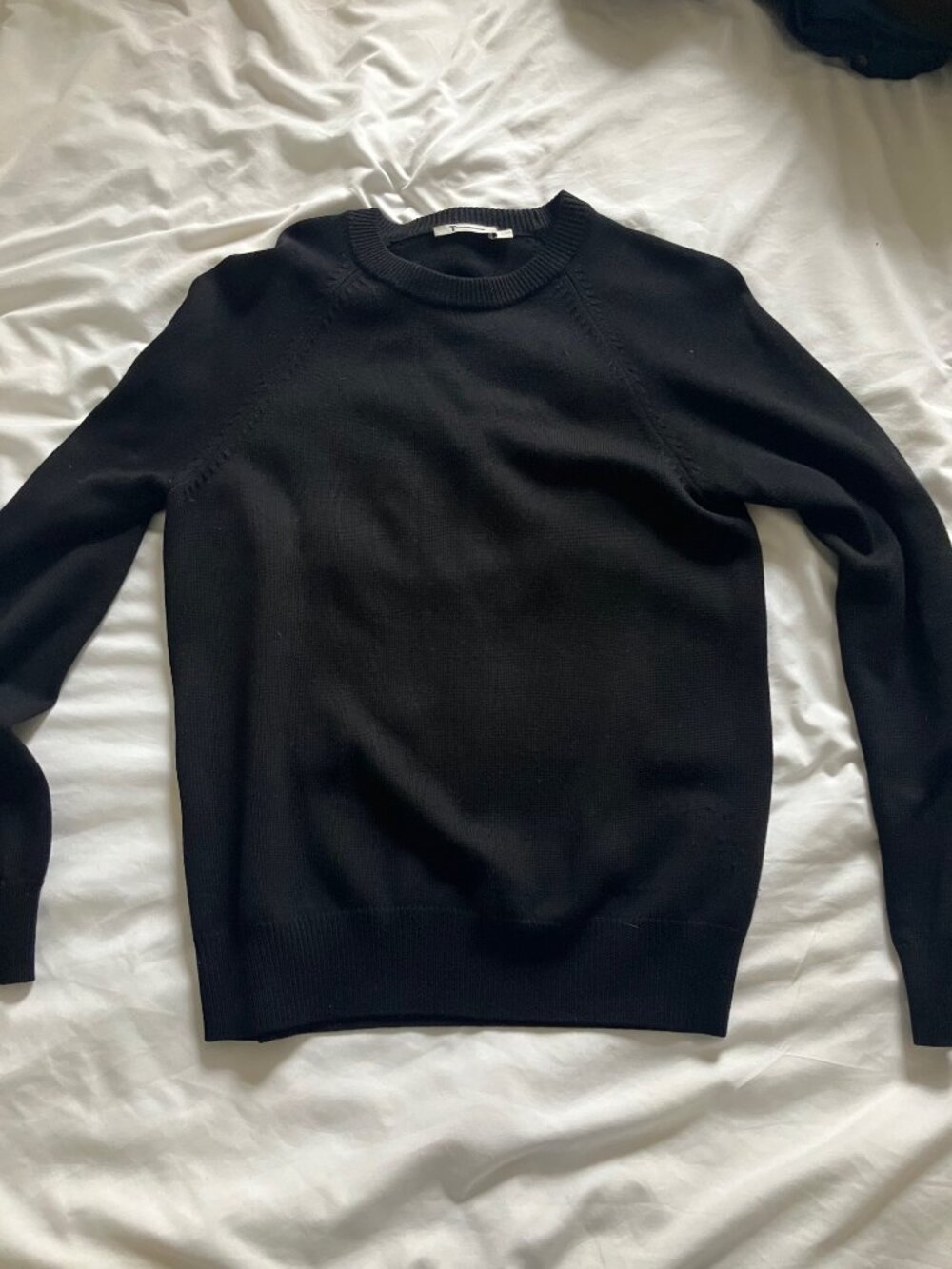 Black merino wool T by Alexander Wang sweater with cutout back